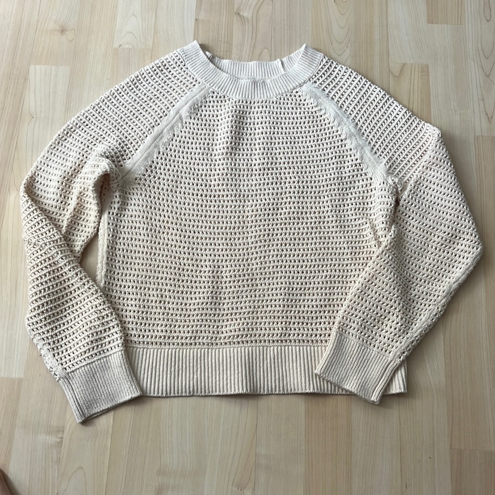 BR Factory Open Stitch Cotton Sweater